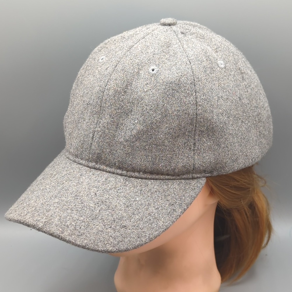Brooks Brothers Baseball Cap L/XL Fitted Hat Gray Wool Blend Curved Bill